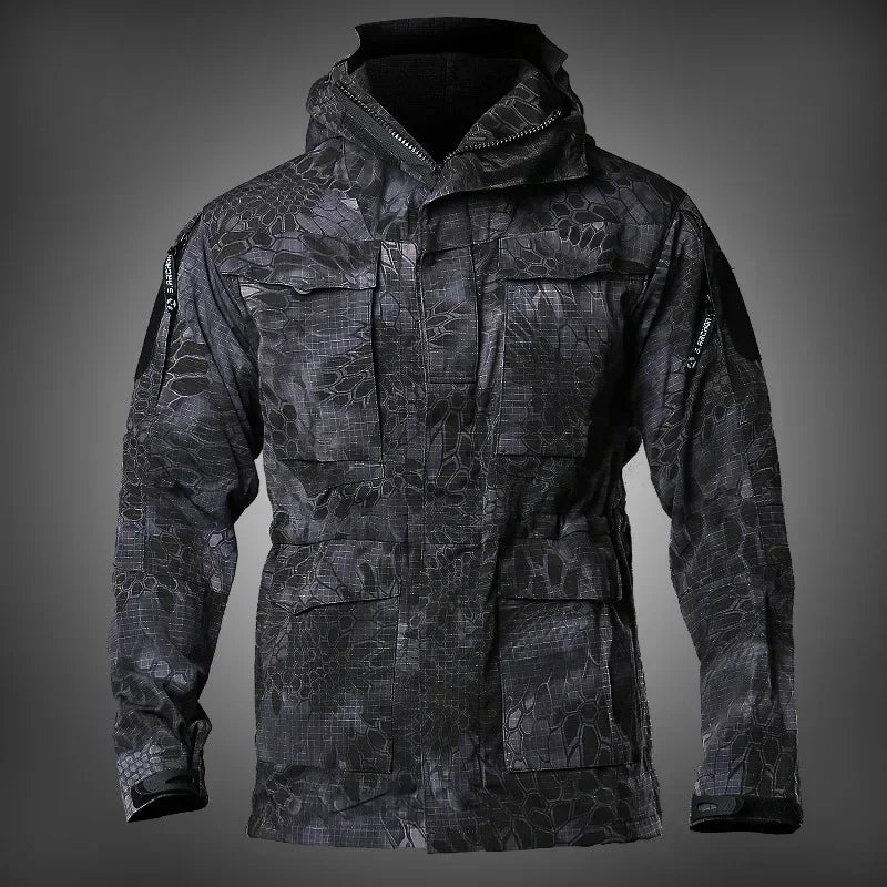 M65 UK Clothes Windproof Hunting Field Jackets Mens Winter/Autumn Waterproof Pilot Train Coat Hoodie Three Colors