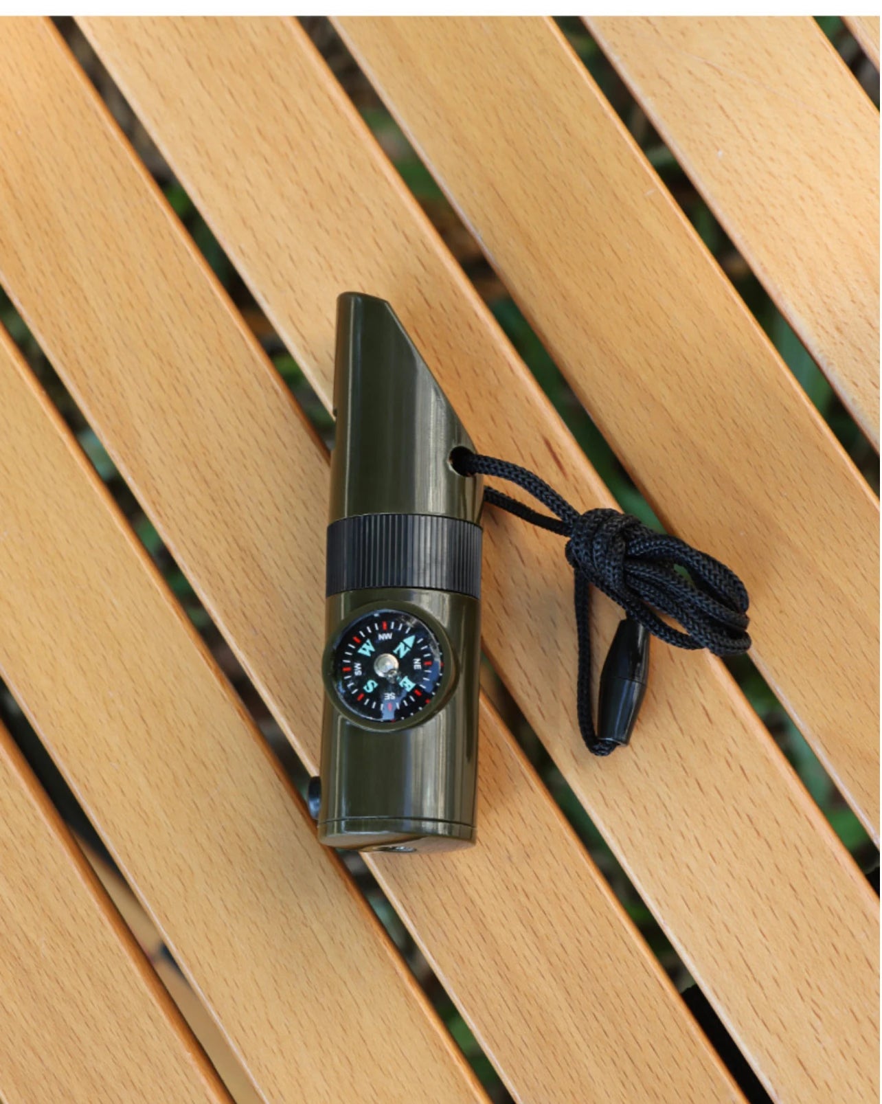 Multi-Function Survival Whistle with Compass & Thermometer, Lightweight for Camping, Hiking & Outdoor Adventures