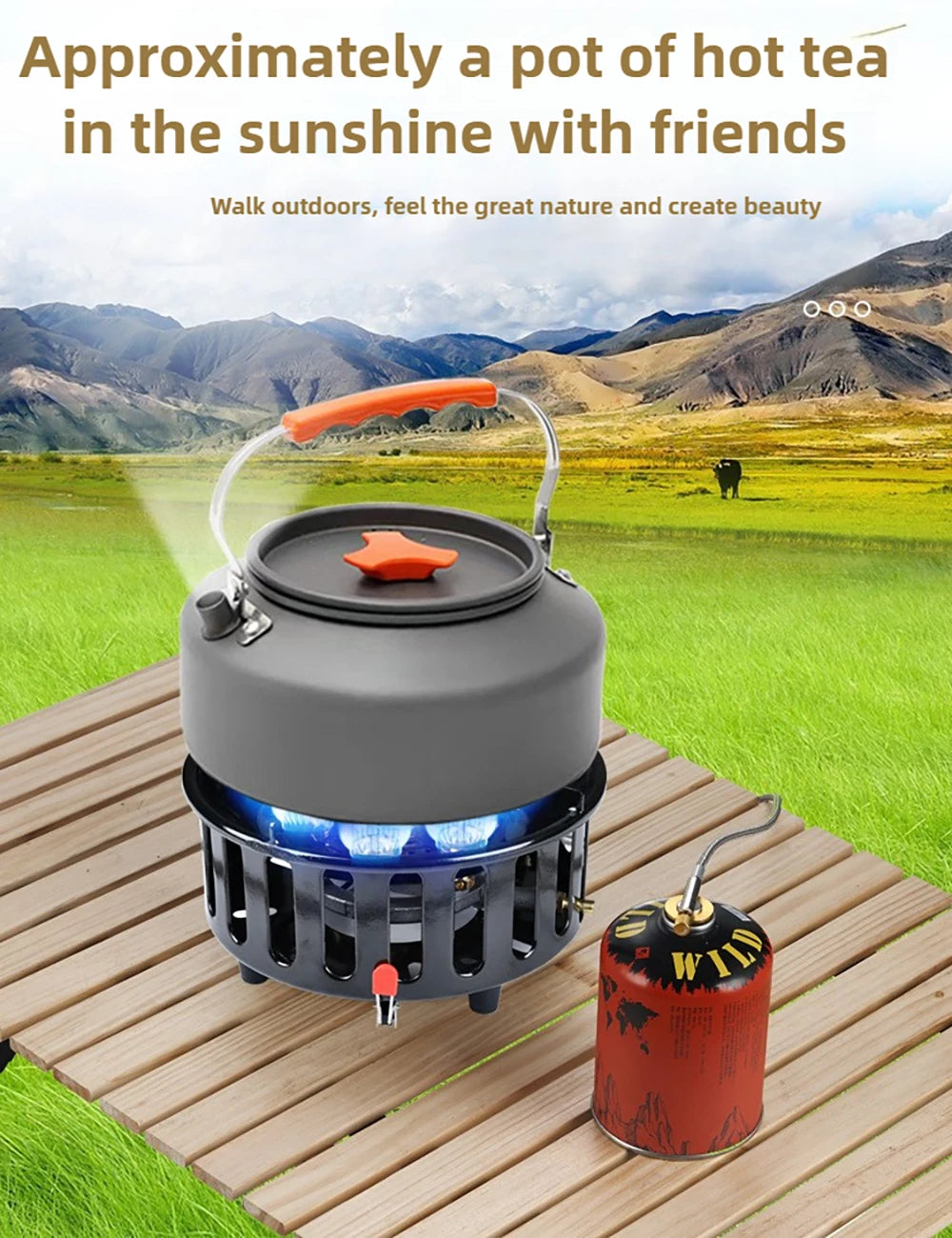 21000W 7-Core Camping Stove High-Power Strong Fire Windproof Electronic Ignition Tourist Gas Stove Burner for Cooking Picnics
