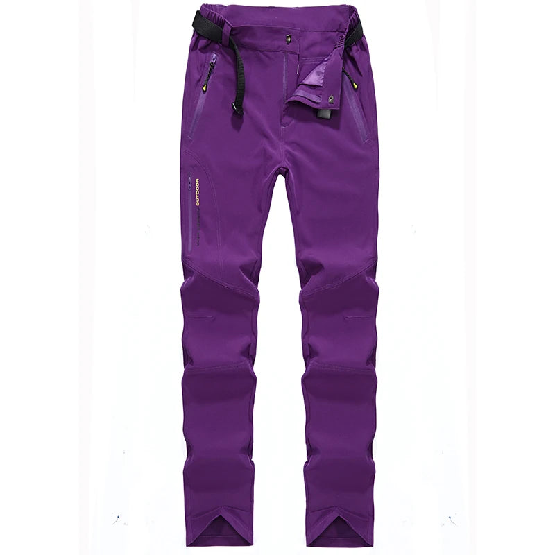 LNGXO Waterproof Hiking Pants Women Trekking Camping Climbing Running Outdoor Pants Quick Dry Stretch Breathable Thin Trousers