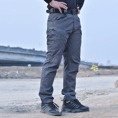 Mens Waterproof Cargo Pants Elastic Multiple Pocket Military Male Trousers Outdoor Joggers Pant Plus Size Tactical Pants Men