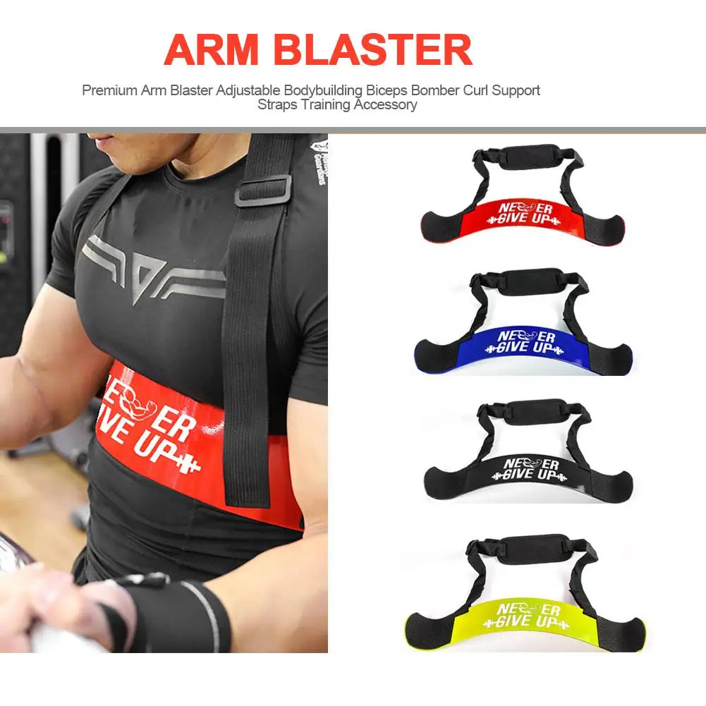 Premium ArmAdjustable Bodybuilding Biceps Bomber Curl Support Straps Training Accessory