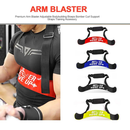 Premium ArmAdjustable Bodybuilding Biceps Bomber Curl Support Straps Training Accessory