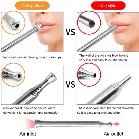 Outdoor camping Blow Fire Tube Blowpipe Collapsible High Effective Tiny Beach Garden Tool Camping Equipment Blowing Fire Stick