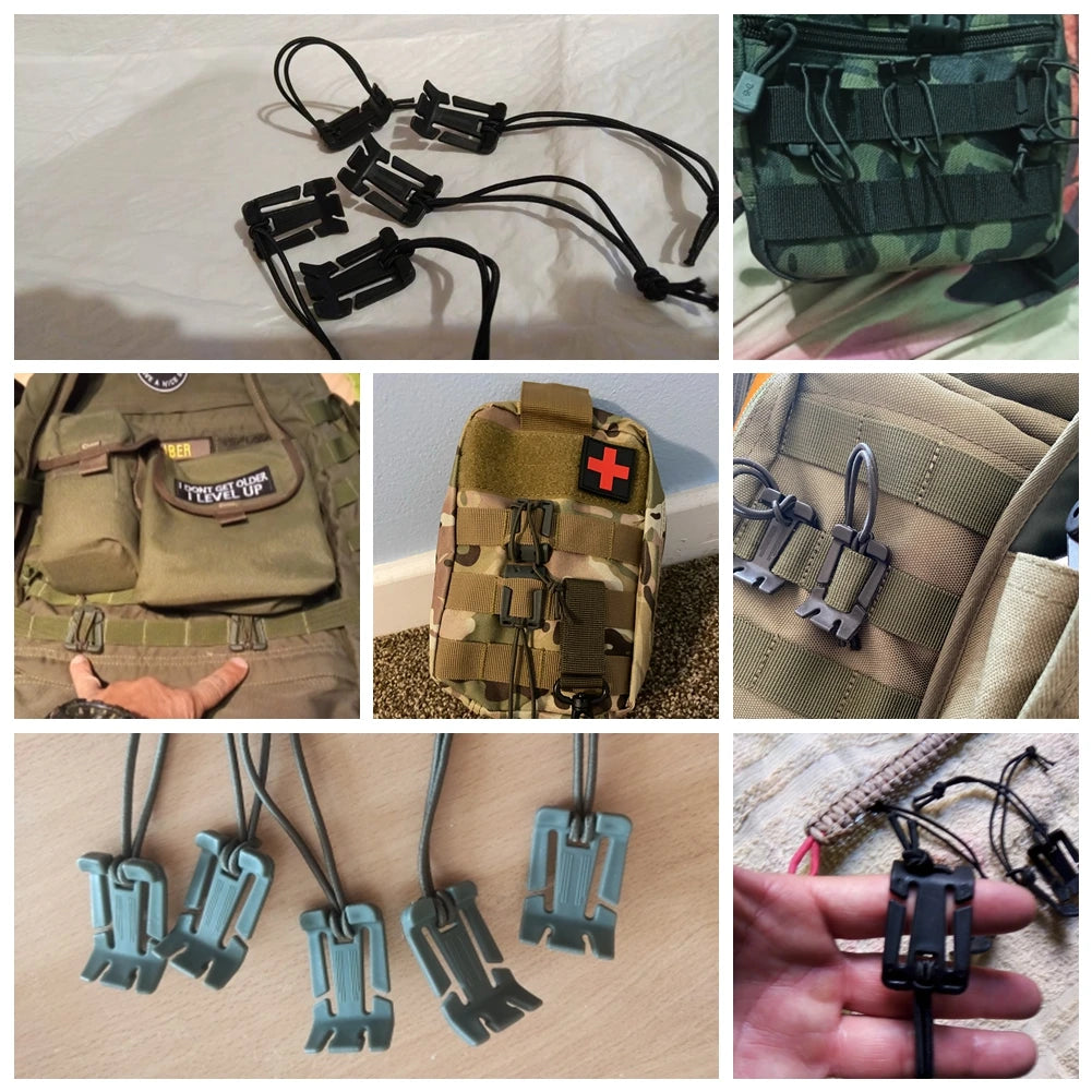 1/2/5Pcs Molle Backpack Buckle Carabiner Clips Outdoor Nylon Camping Bag Hanger Hook Clamp EDC Carabiner Survival Gear Tools