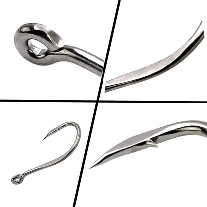 The Time High Quality Bulk Sharpened Fishing Hooks Patent Chinu Ring Forged High Carbon Steel Hook Fishing Wholesale 100 pcs/lot