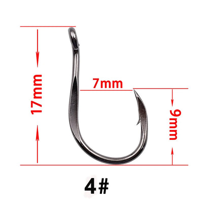 The Time High Quality Bulk Sharpened Fishing Hooks Patent Chinu Ring Forged High Carbon Steel Hook Fishing Wholesale 100 pcs/lot
