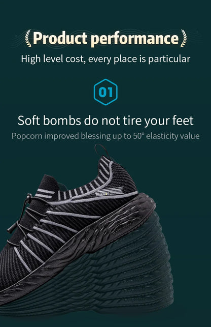 ONEMIX Waterproof Running Shoes for Men Breathable Light Women Training Walking Sneakers Outdoor Trekking Slip-on Sports Shoes