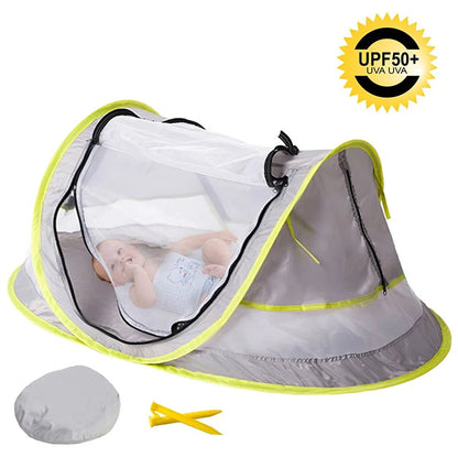 Portable Baby Beach Tent UPF 50+ Sun Shelter Baby Outdoor Travel Bed Tent Infant Pop Up Mosquito Net Toy Tent Crib Netting