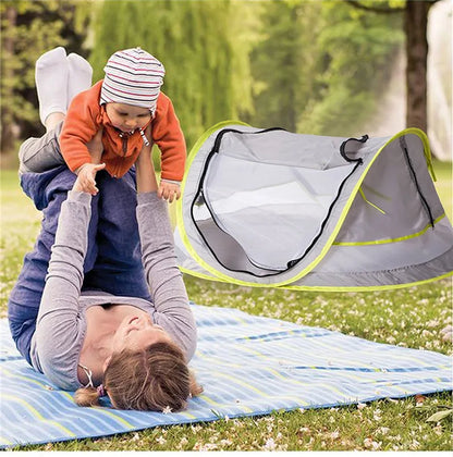 Portable Baby Beach Tent UPF 50+ Sun Shelter Baby Outdoor Travel Bed Tent Infant Pop Up Mosquito Net Toy Tent Crib Netting