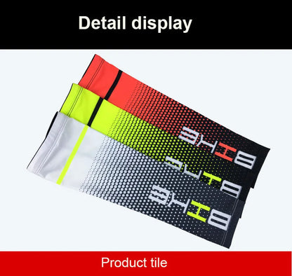 1 Pair Cool Men Cycling Running Bicycle UV Sun Protection Cuff Cover Protective Arm Sleeve Bike Sport Arm Warmers Sleeves