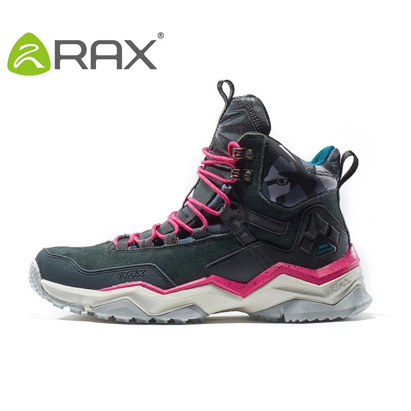 RAX Women Hiking Boots Waterproof Trekking Shoes Lightweight Mountain Climbing Boots Antislip Outdoor Sports Shoes Toursim