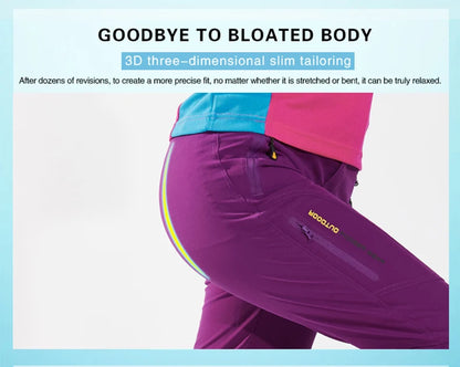 LNGXO Waterproof Hiking Pants Women Trekking Camping Climbing Running Outdoor Pants Quick Dry Stretch Breathable Thin Trousers