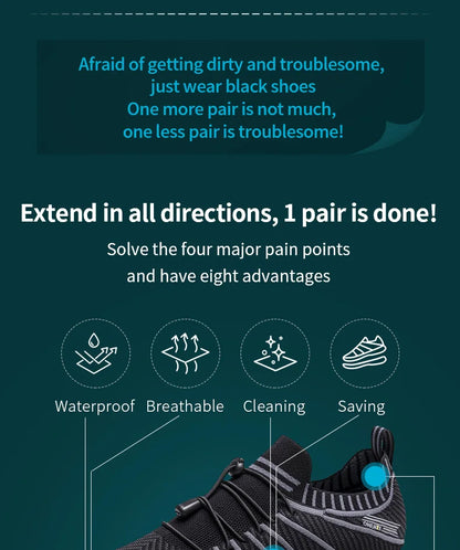 ONEMIX Waterproof Running Shoes for Men Breathable Light Women Training Walking Sneakers Outdoor Trekking Slip-on Sports Shoes