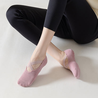 3 Pairs/5 Pairs/1 Pair Yoga Socks Women Cotton Silicone Non-slip Pilates Grip Towel No-Show Barre Breathable Bandage Sports Sock