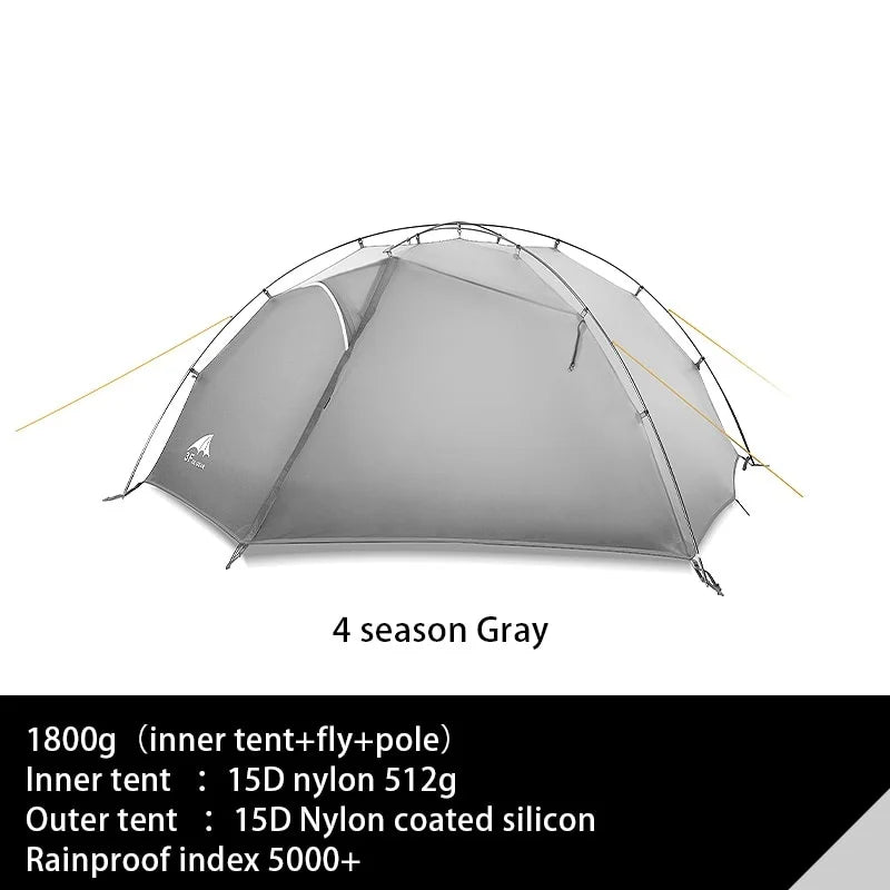 FLAME'S CREED TAIJI 2 15D Nylon Camping Ultralight Tent Outdoor 2 Persons 3/4 Season  Double Layer Camping  Hiking Tents