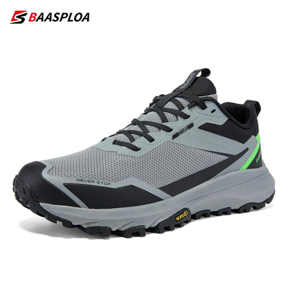 Baasploa Men Shoes Outdoor Hiking Anti-Slip Wear-Resistant Shoes Breathable Men New Sports Men Walking Shoes