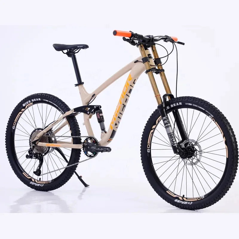 26/27.5 inch downhill bike dual shock absorption gravel bike 11 speed soft tail mountain bike adult hydraulic brake bicycle