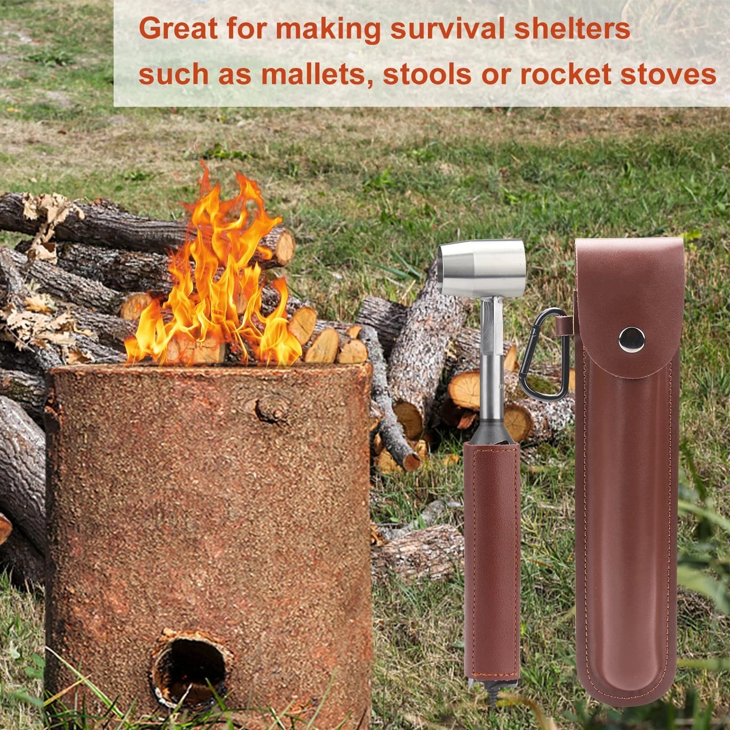 Survival Settlers Tool Outdoor Bushcraft Hand Auger Wrench Addition Tool To Survival And Camping Self-Tapping Screw Design