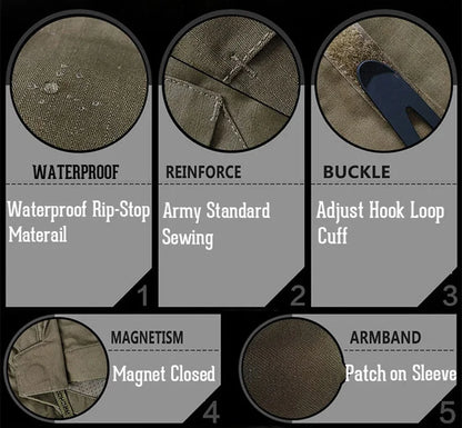 M65 UK Clothes Windproof Hunting Field Jackets Mens Winter/Autumn Waterproof Pilot Train Coat Hoodie Three Colors