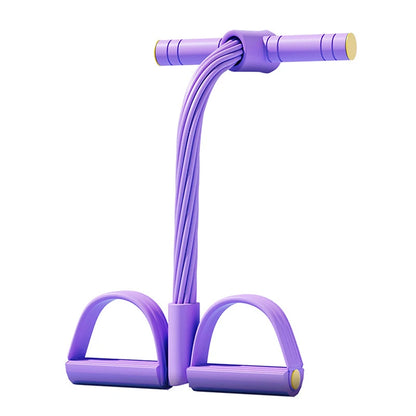 10-Tube Yoga Pedal Puller Woman Resistance Bands Abdomen Waist Arm Training Elastic Pull Rope Fitness Equipment