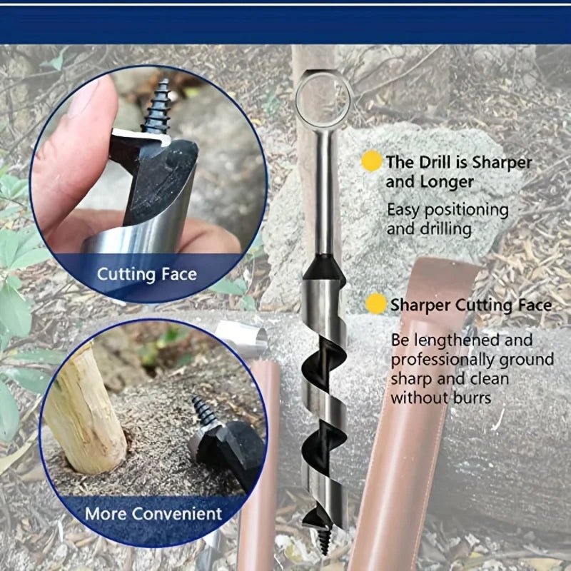 160mm Outdoor Survival Drill Auger Wrench Survival Gear Tool Sports Jungle Crafts Camping Bushcraft Accessories