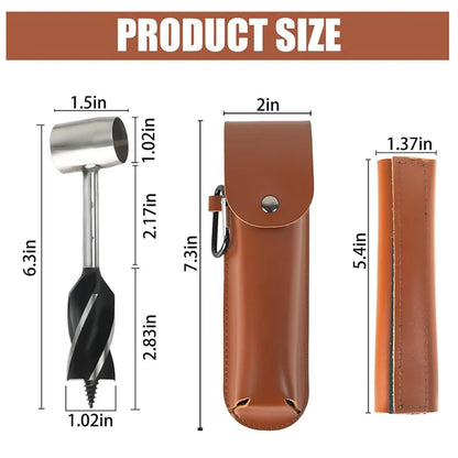 Survival Hand Auger Wood Drill with Scotch Eye for Large Wood Pegs Essential Bushcraft Gear Manual Drill Hole Woodworking Tools