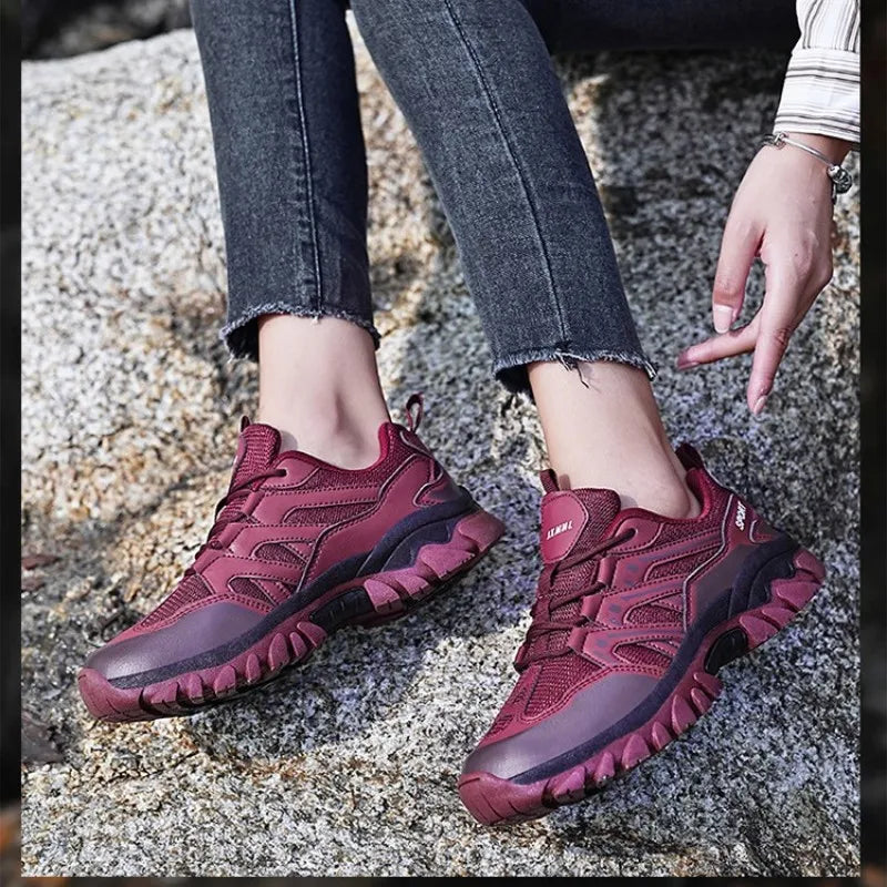 Women Men Hiking Shoes Outdoor Trekking Sports Climbing Camping Boots Non-slip Waterproof Walking Jogging Trainers Sneakers