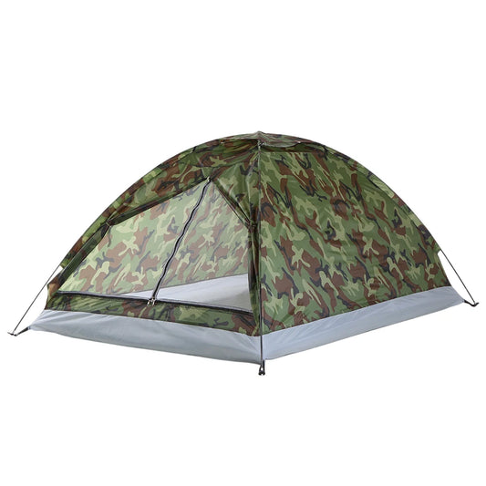TOMSHOO Camping Tent for 2 Person Single Layer Outdoor Portable Camouflage Summer Tent for Outdoor Camping Traveling Tent
