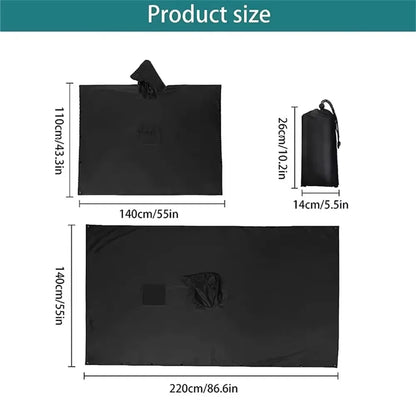 New 3 in 1 Outdoor Raincoat Waterproof Multifunction Rain Cover Lightweight Large Outdoor Rainwear Hiking Travel