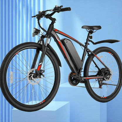26" 24" Electric Motorcycles Mountain Bike for Adults 36V 374Wh/468Wh Battery,500W Motor Bicycle, 21-Speed 30 Miles Range Ebikes