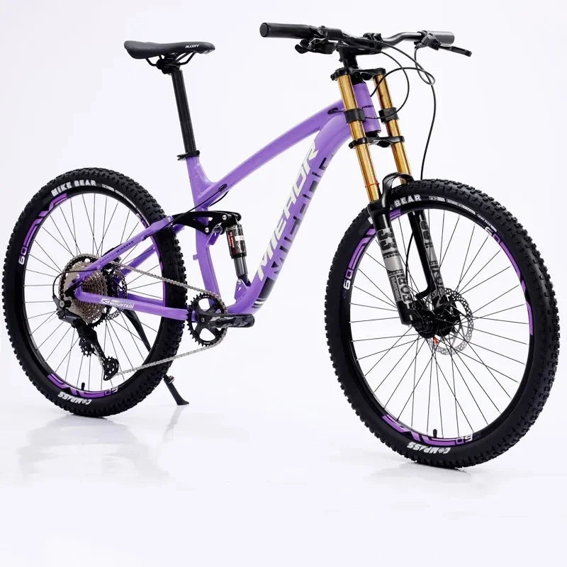 26/27.5 inch downhill bike dual shock absorption gravel bike 11 speed soft tail mountain bike adult hydraulic brake bicycle