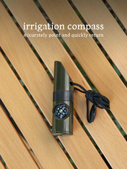 Multi-Function Survival Whistle with Compass & Thermometer, Lightweight for Camping, Hiking & Outdoor Adventures
