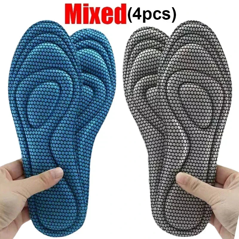 2/4pcs Memory Foam Orthopedic Insoles Shoes Men Women Nano Antibacterial Deodorization Insole Sweat Absorption Running Cushion