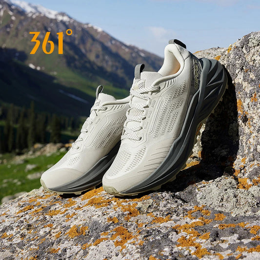 361 Degrees Yushan 3.0 Men Running Shoes Hiking Cushioning Versatile Breathable Non-slip Outdoor Jogging Male Sneaker 672532214