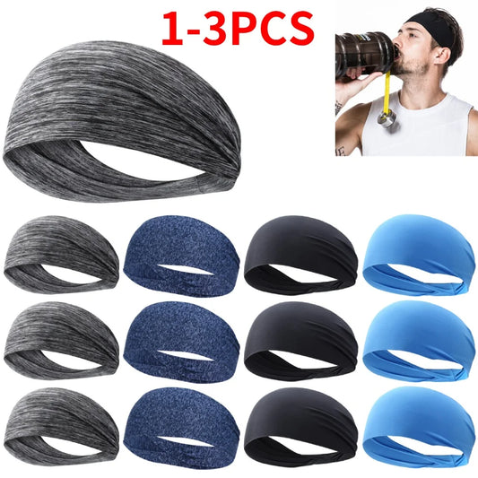 Elastic Sports Headbands Sweat Absorption Headdress Quick Dry Workout Headband Anti-slip Breathable Sweatbands for Yoga Running