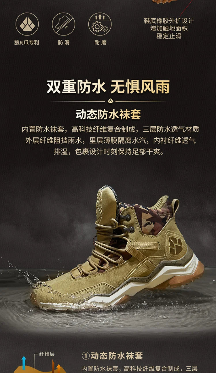 RAX Women Hiking Boots Waterproof Trekking Shoes Lightweight Mountain Climbing Boots Antislip Outdoor Sports Shoes Toursim