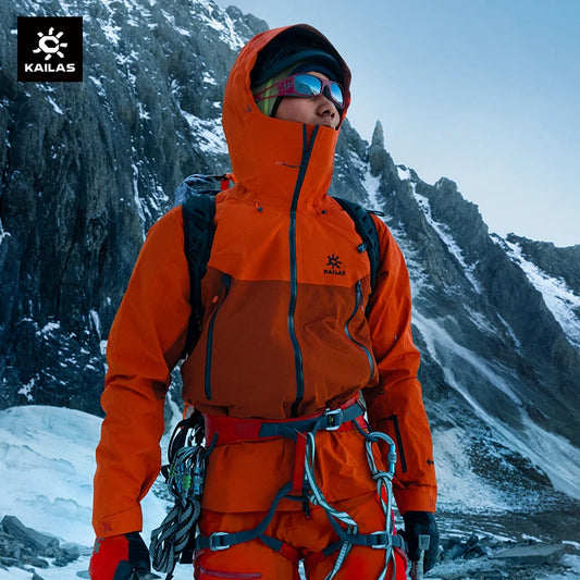 KAILAS Mont-X Hard Shell Jacket GTX Rainstorm Waterproof Hooded Coats Outdoor Professional Mountaineering Jackets KG2441135