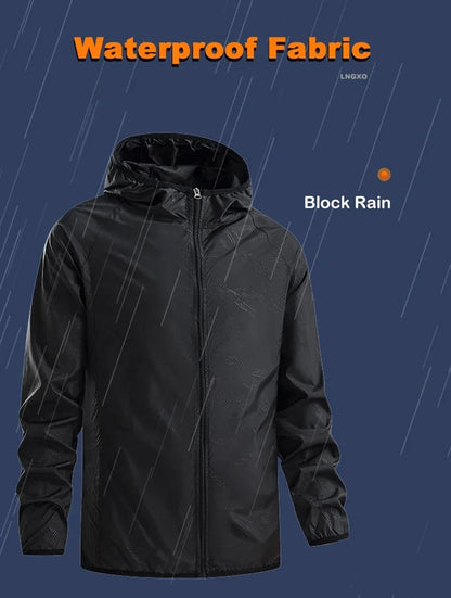 Camping Waterproof Jacket Men Women Windbreaker Men Raincoat Rain Jacket Men Waterproof Hiking Climbing Clothes Sun Protection
