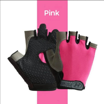 Gym Gloves Fingerless Gloves Anti-Slip Shock-Absorbing Breathable Gloves Sports Gloves for Training Lifting Weight Cycling