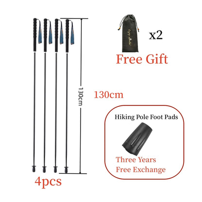 110g 120g 130g Turstaver i Karbonfiber Ultralette Turstaver Sammenleggbare Vandrestaver Bærbare Turstaver Campingtur
