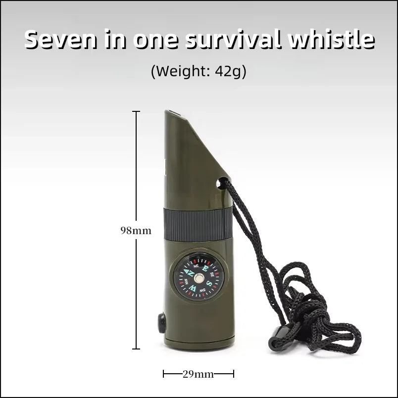 Multi-Function Survival Whistle with Compass & Thermometer, Lightweight for Camping, Hiking & Outdoor Adventures