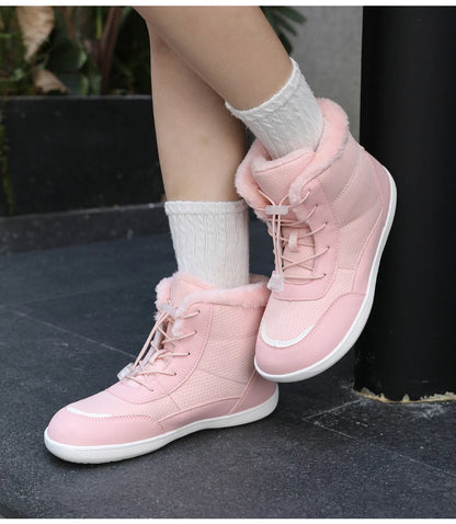 2024 women's barefoot snow boots warm snow boots outdoor hiking shoes winter fur ankle boots women's boot Barefoot Ankle Boots