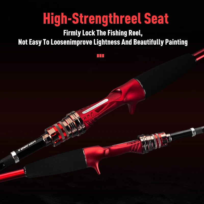 YOOFISH EGITAKO Carbon 170MH/H 2 Section Octopus Fishing Rods Tianium Tip Cuttlefish Fishing Casting Rod Squid Boat Fishing Rods