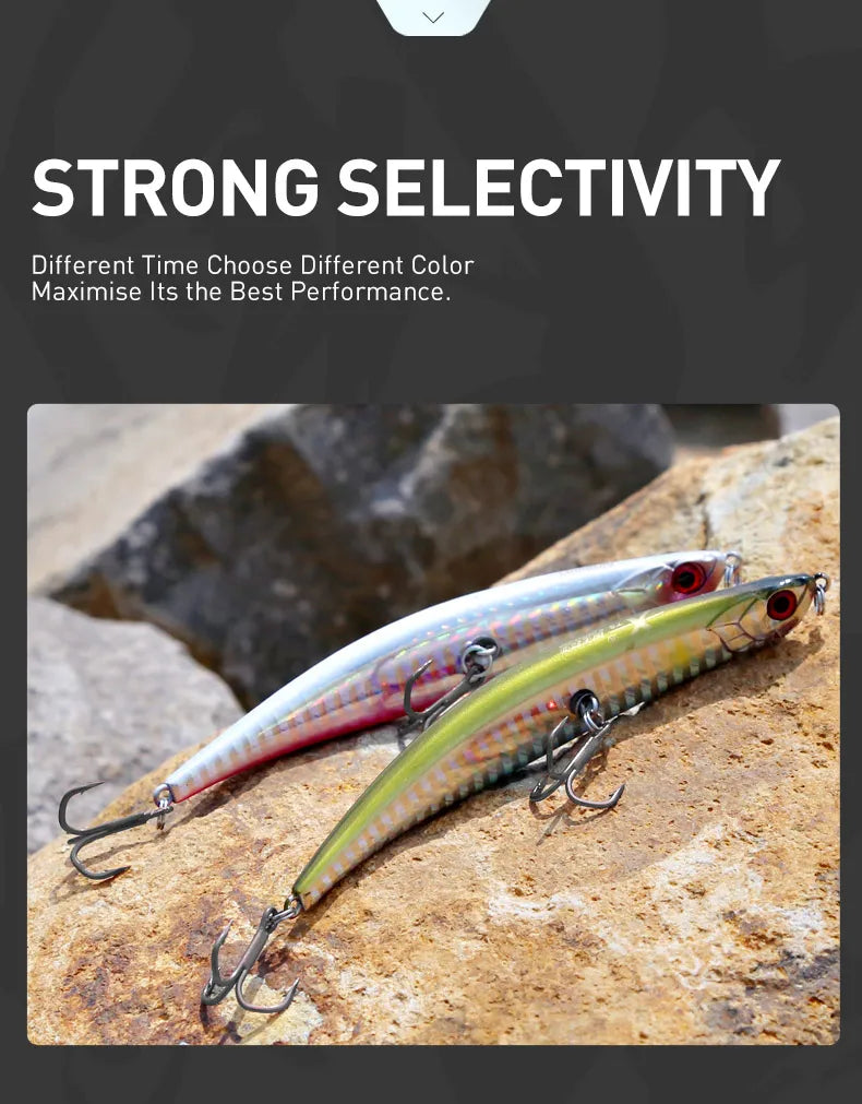 Kingdom Topwater Floating Pencil Fishing Lures Jerkbaits 110mm/10g 86mm/6.5g Artificial Wobbles Hard Baits Fishing For Sea Bass