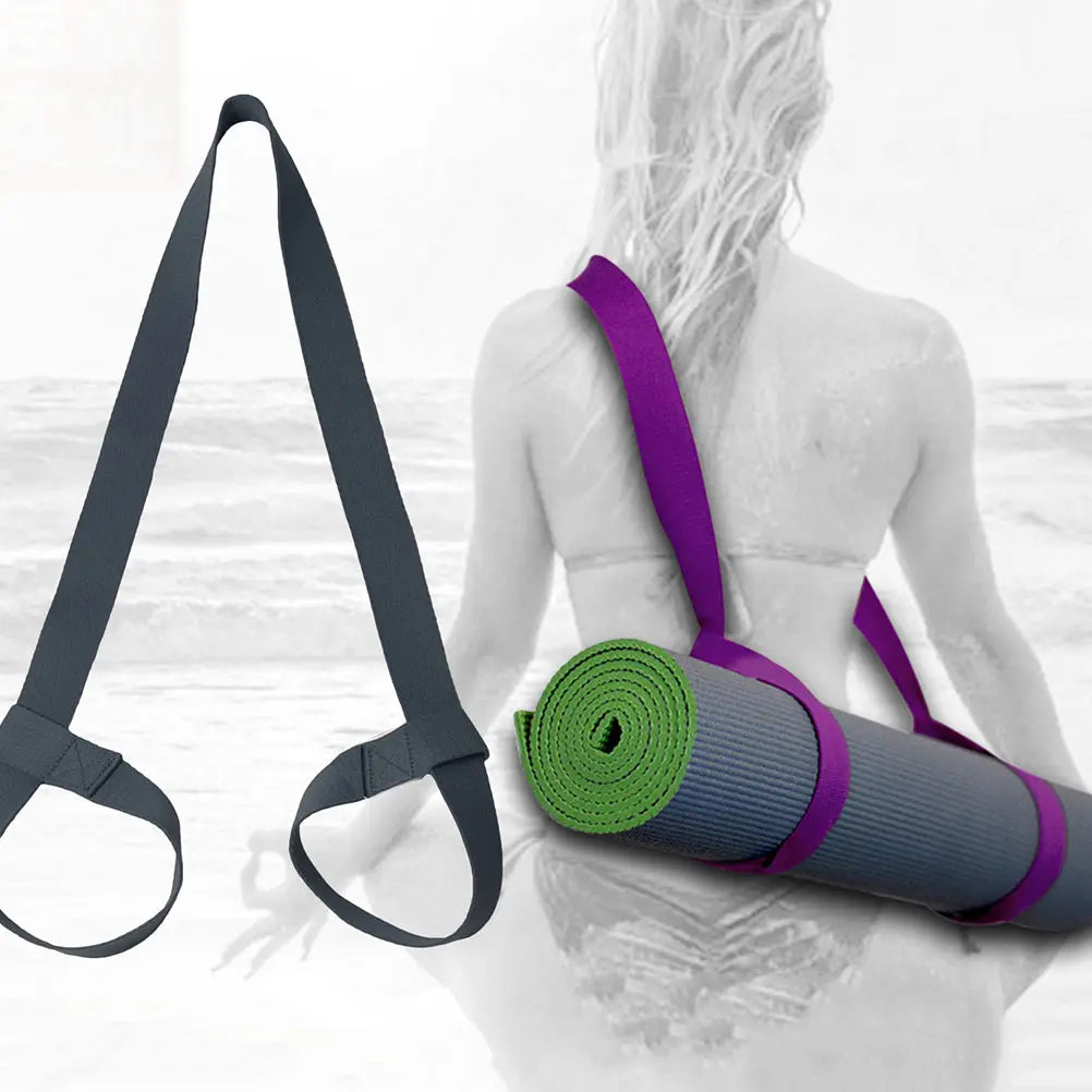 2Pcs Yoga Mat Strap Made of High Quality Polyester Cotton Carrying System for Exercise Sling Belt Holder Adjustable Loop