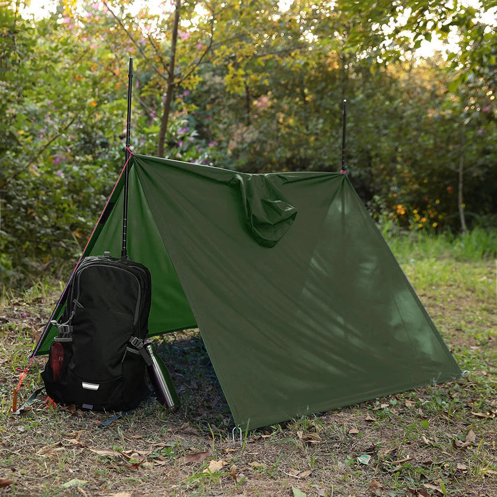 YANBIGUO 3-In- 1pc Multifunctional Lightweight Rain Poncho with Hood - Outdoor Camping Tent Mat, Hiking and Cycling Rain Cover