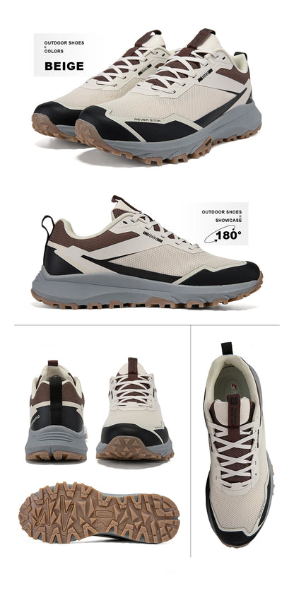 Baasploa Men Shoes Outdoor Hiking Anti-Slip Wear-Resistant Shoes Breathable Men New Sports Men Walking Shoes