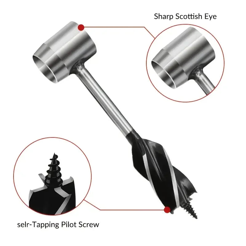 Outdoor Carpenter Drill Bits for Camping Survival Tools Drilling Holes Chopping Wood Accessories Four Blade Support Drill Bits
