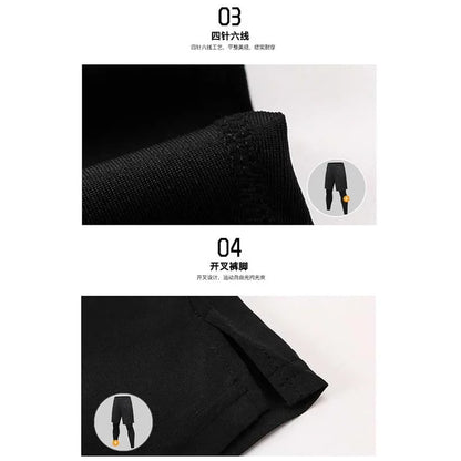 2025 Men's Outdoor Casual Quick Drying Fishing Pants, Cycling, Hiking, and Tight Elastic Two-piece Fitness Running Pants